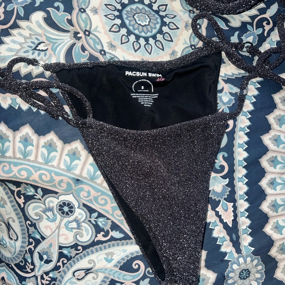 Metallic grey black pacsun bikini - Picture 3 of 6